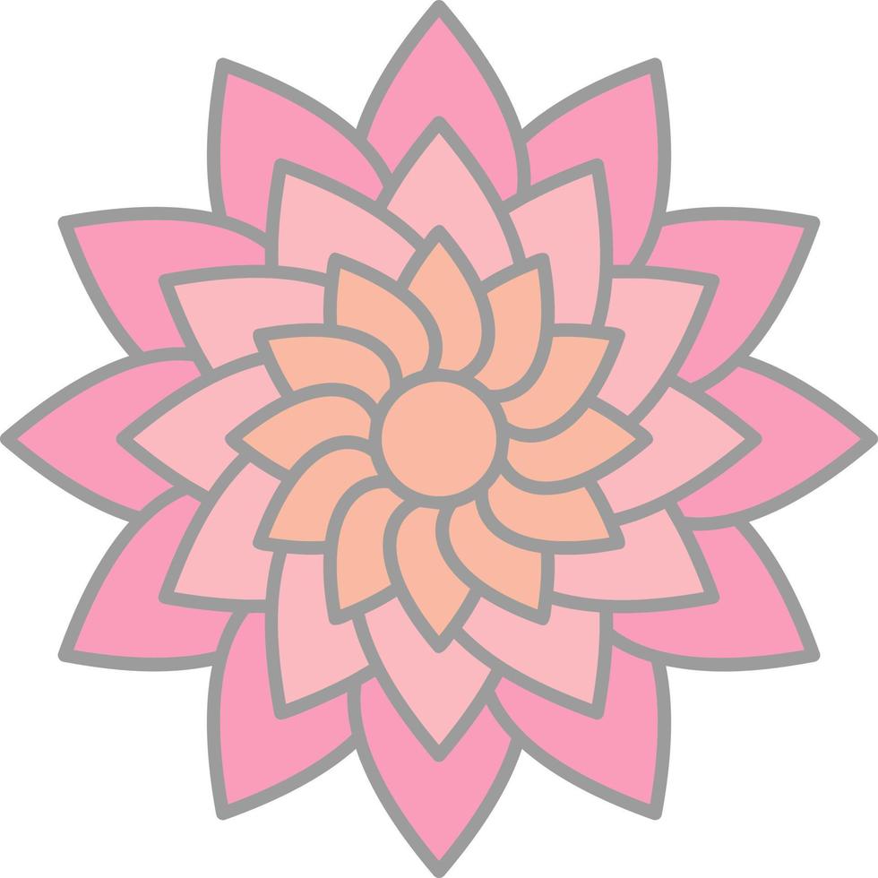 Dahlia Vector Icon Design