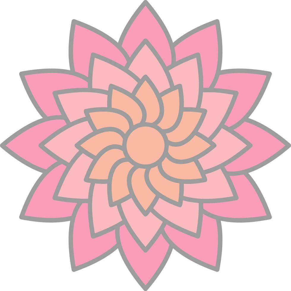 Dahlia Vector Icon Design