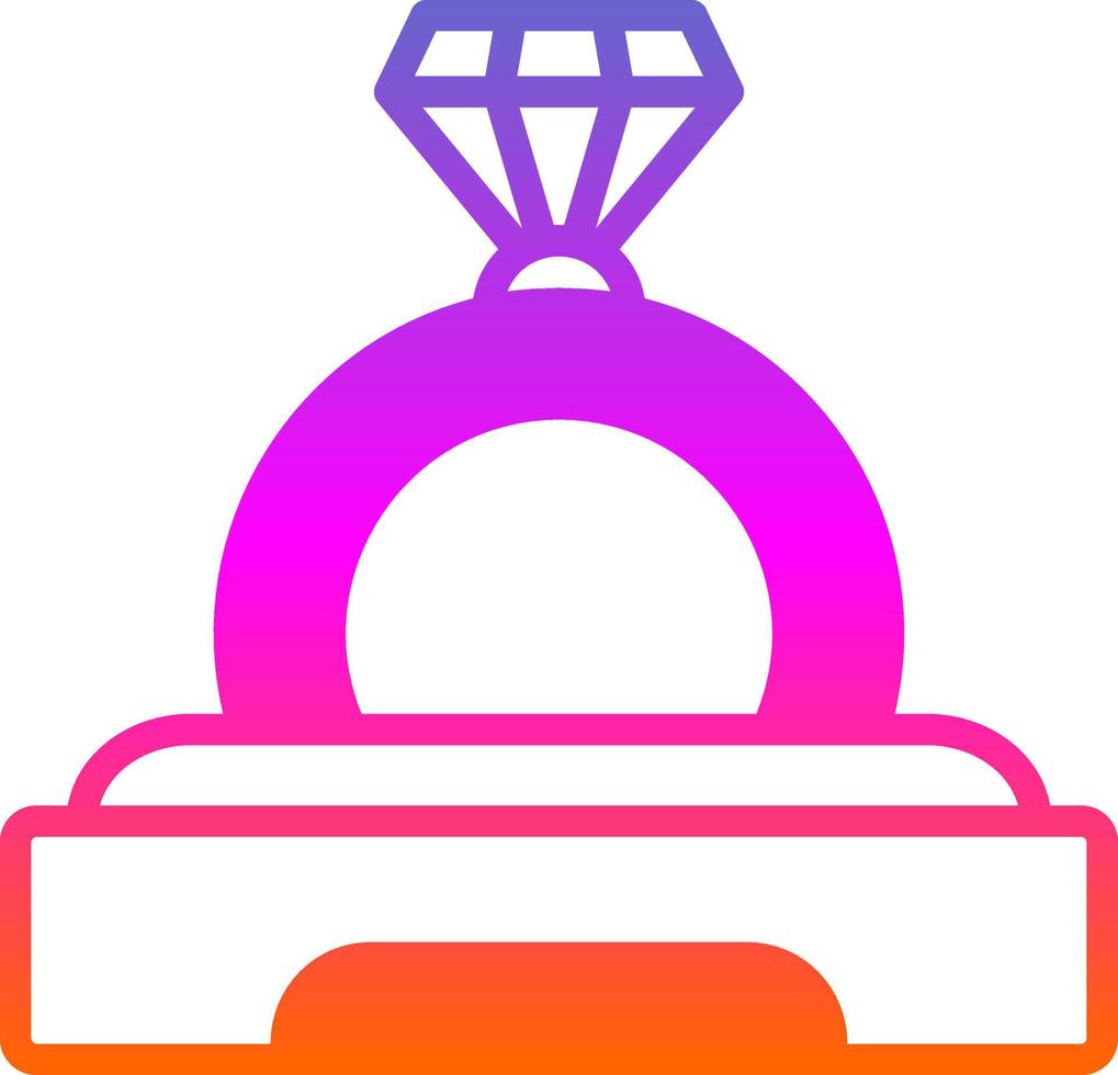 Engagement Ring Vector Icon Design