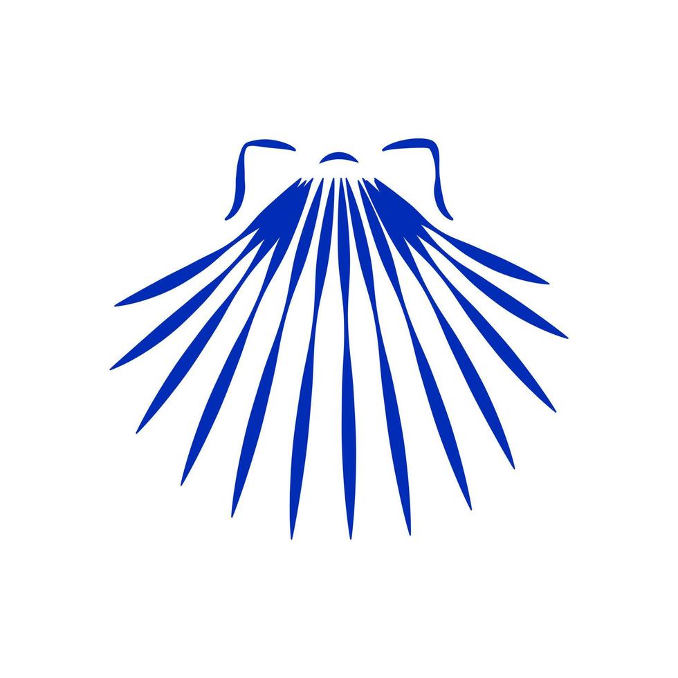 Modern Scallop shell logo design template vector