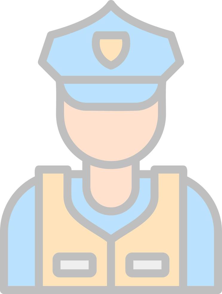 Security Guard Vector Icon Design