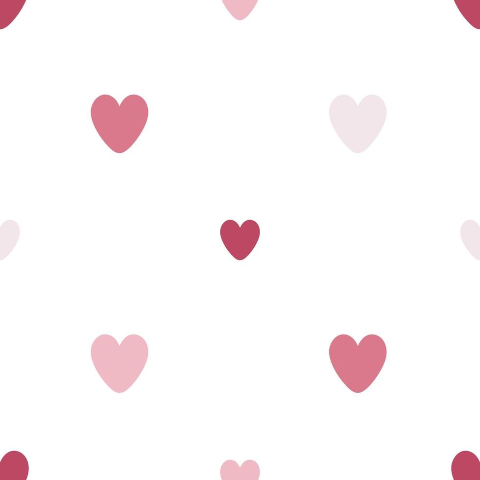 Seamless pattern with pink hearts. For card, posters, banners, printing on the pack, printing on clothes, fabric, wallpaper. vector
