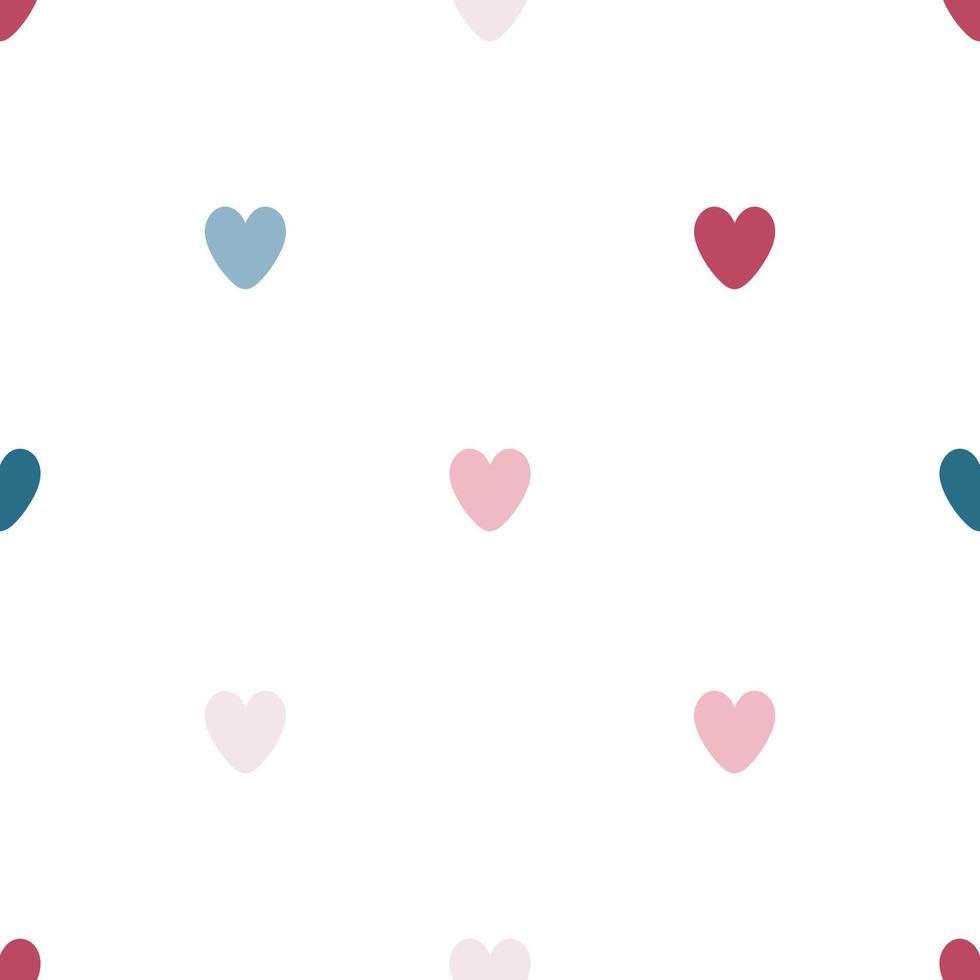 Seamless pattern with multicolored hearts. For card, posters, banners, printing on the pack, printing on clothes, fabric, wallpaper. vector