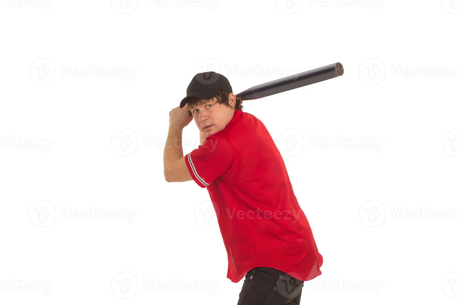 Baceball player with a bat photo