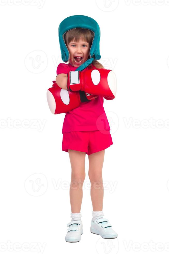 Boy in boxing outfit photo