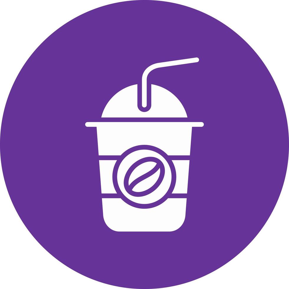 Ice Coffee Vector Icon