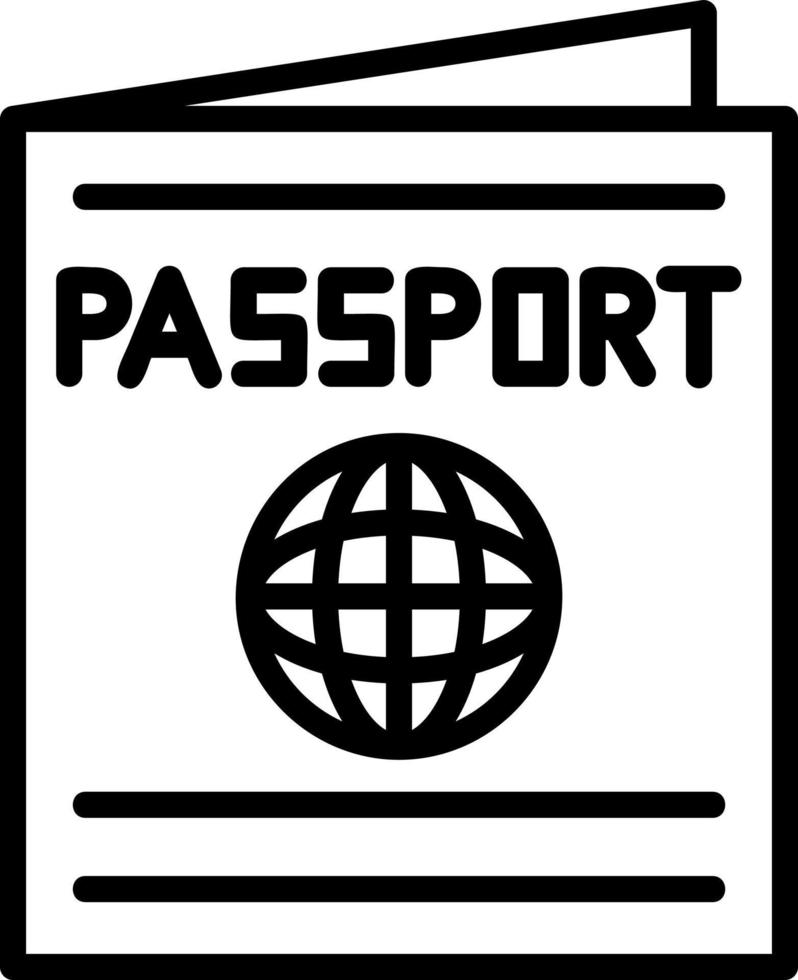 diseño de icono de vector de pasaporte