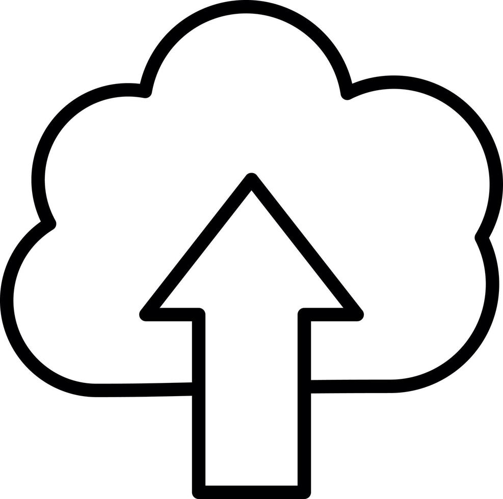 Cloud Uploding Vector Icon Design