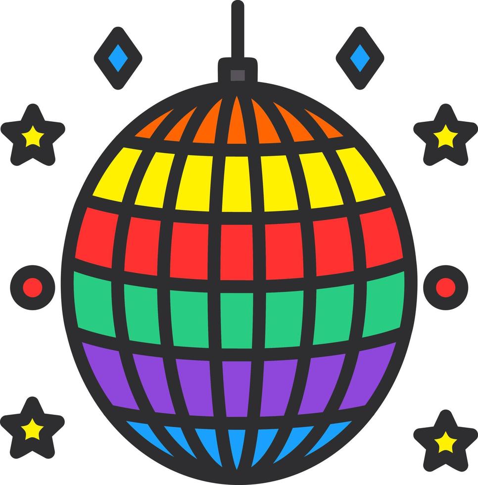 diseño de icono de vector de bola de discoteca