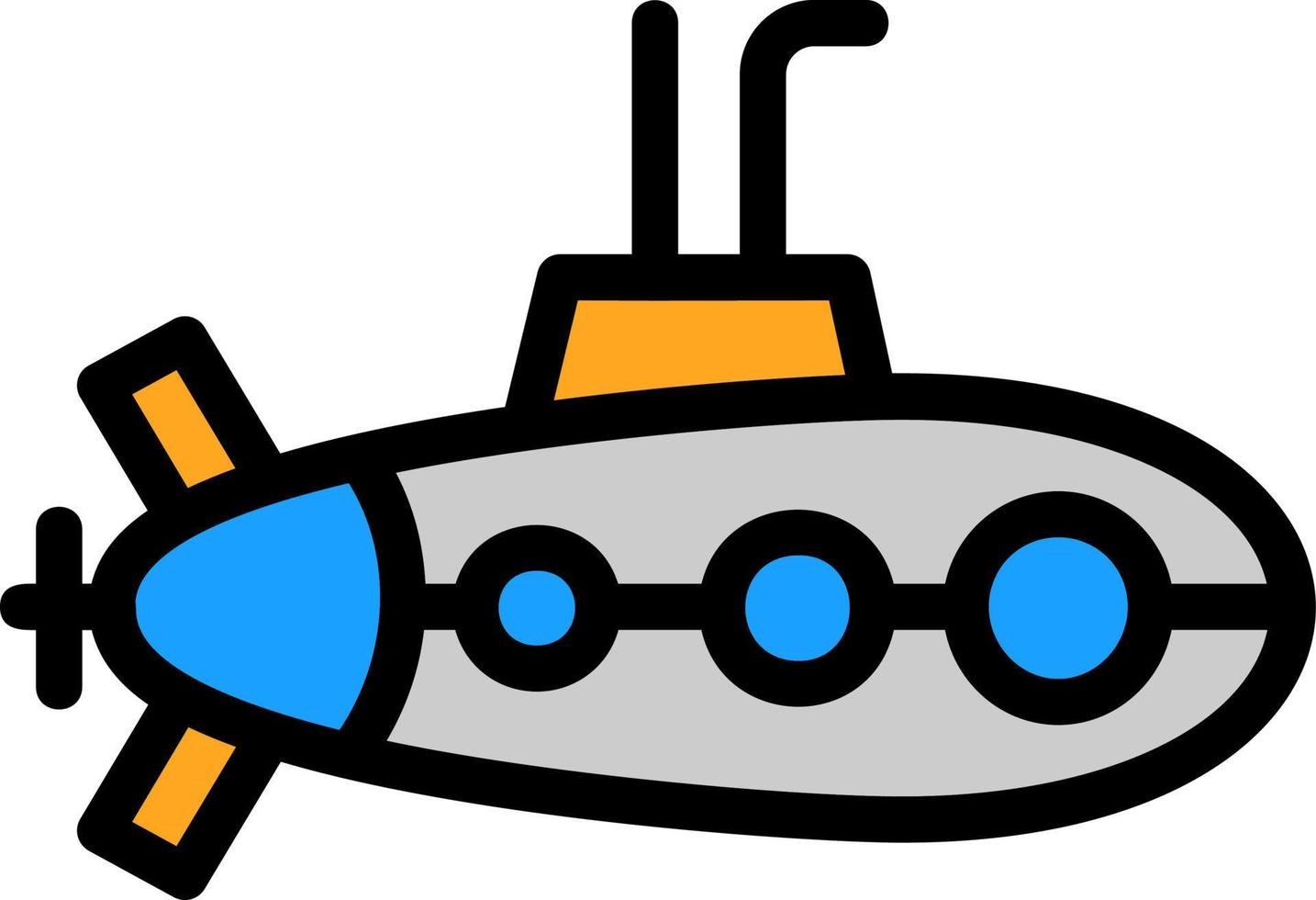 Submarine Vector Icon Design