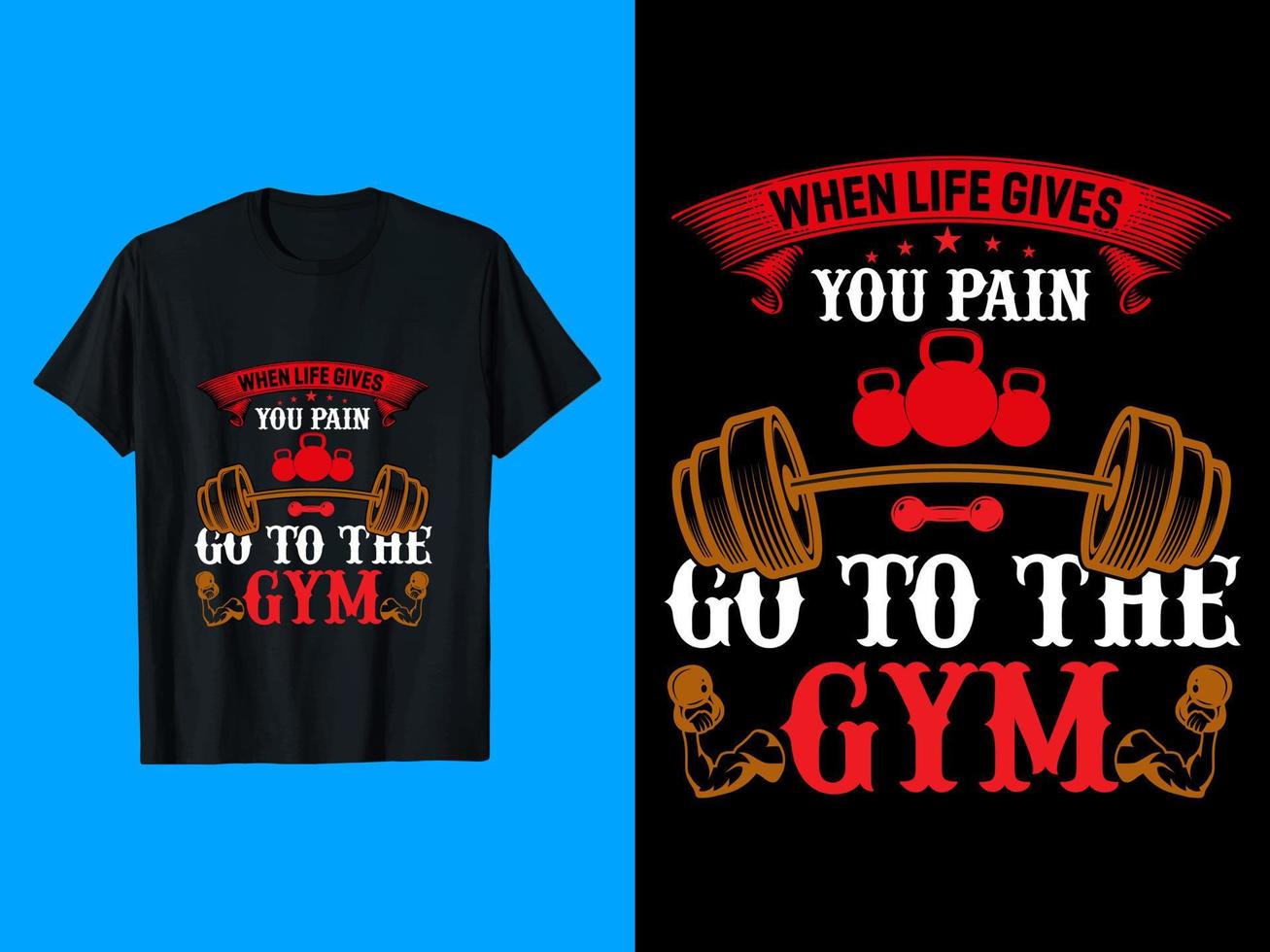 diseño de camisetas de gimnasia, camisetas gráficas de gimnasia para hombres, gimnasio para mamá, ropa de gimnasia y fitness. vector