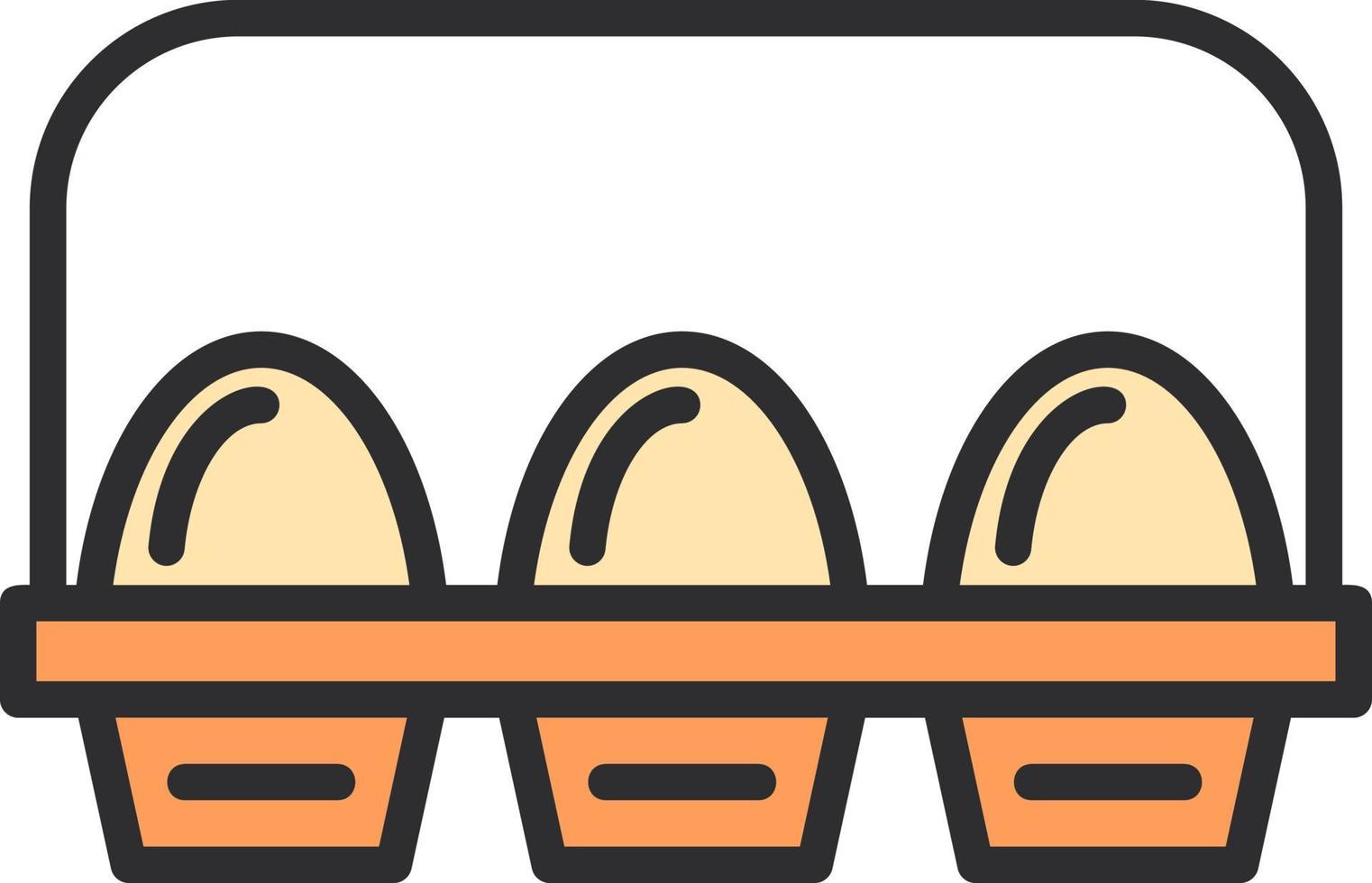 Egg Carton Vector Icon Design