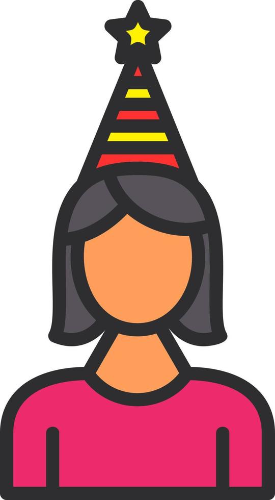 Birthday Girl Vector Icon Design