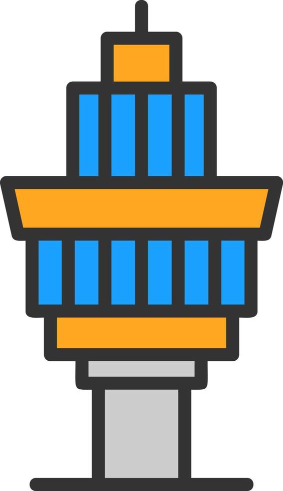 Control Tower Vector Icon Design
