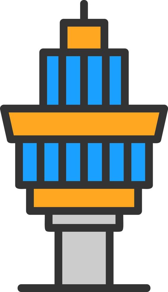 Control Tower Vector Icon Design