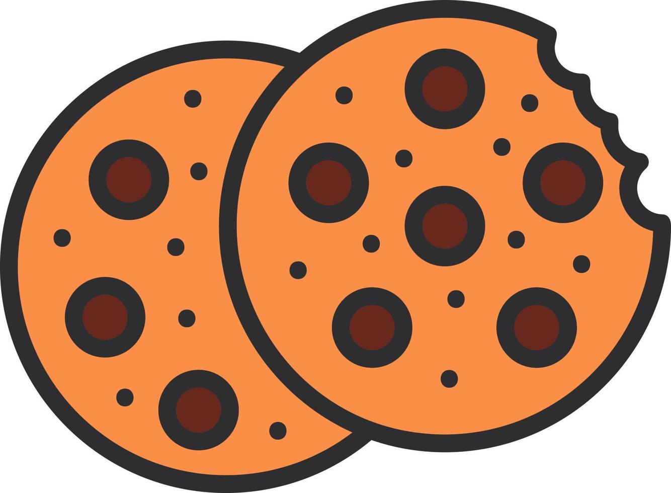 diseño de icono de vector de galletas