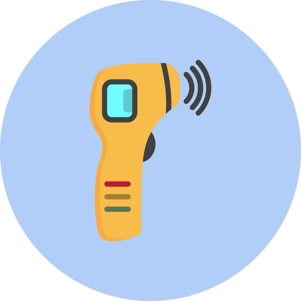 Thermometer Gun Vector Icon Design