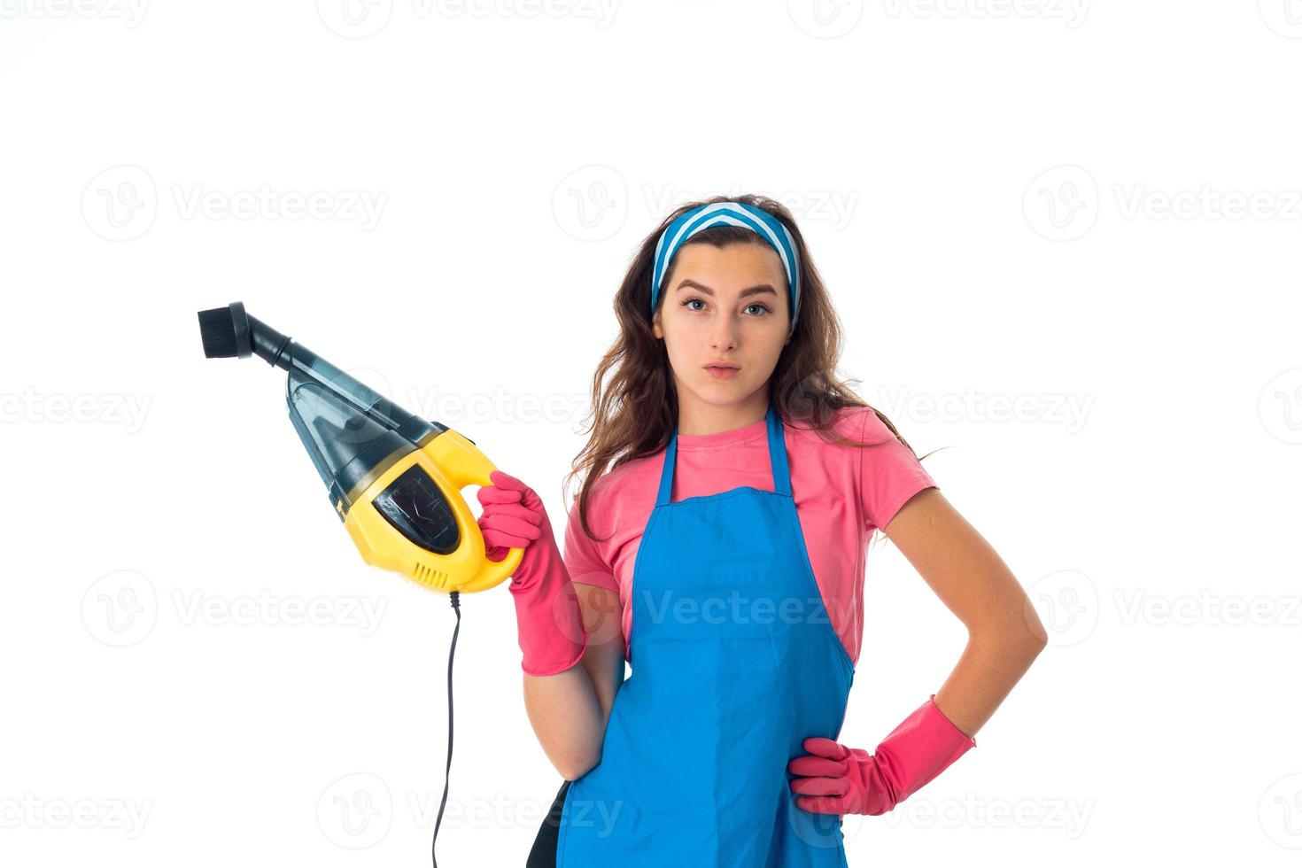 young maid woman with cleansers photo