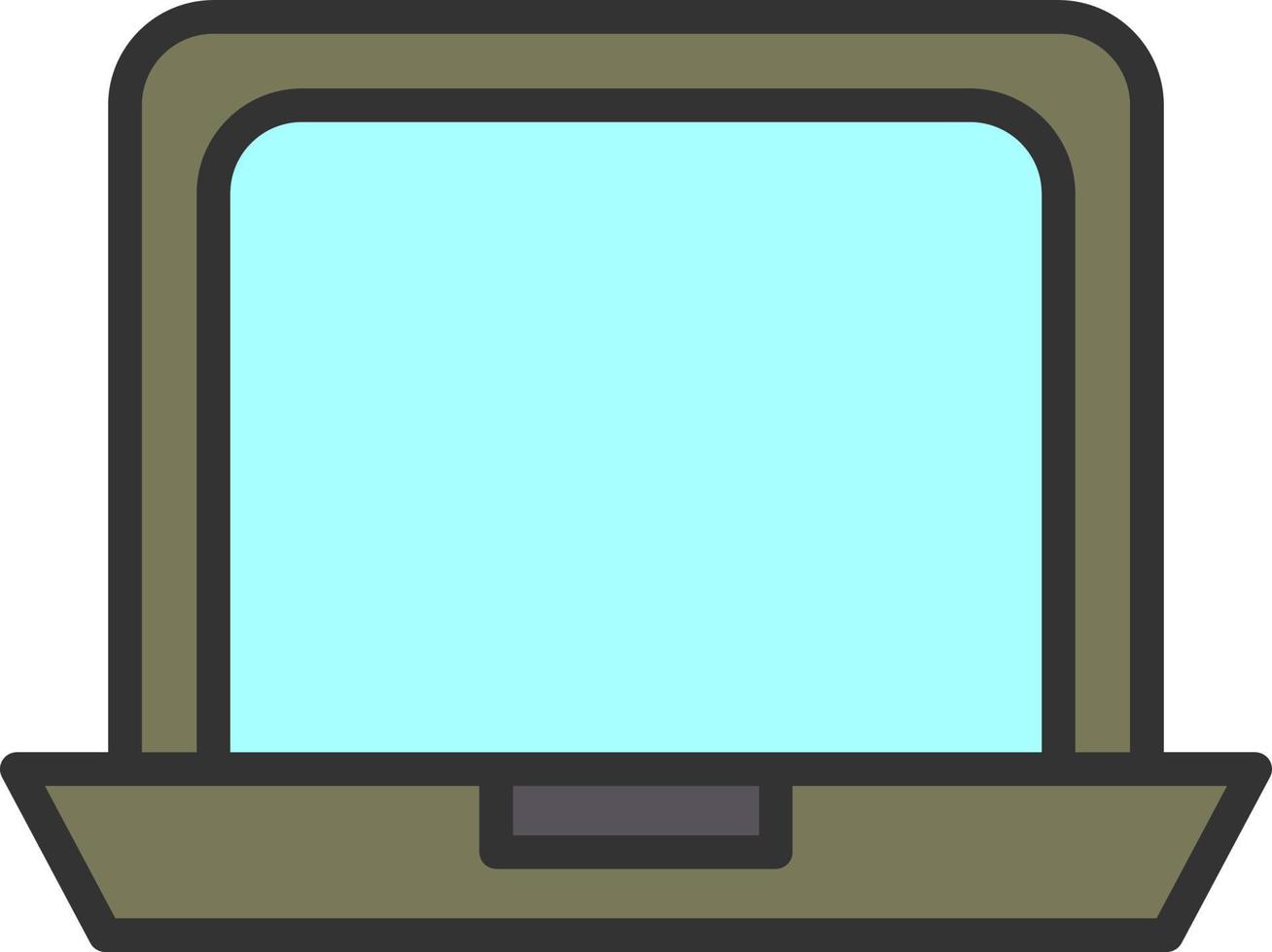 Laptop Vector Icon Design