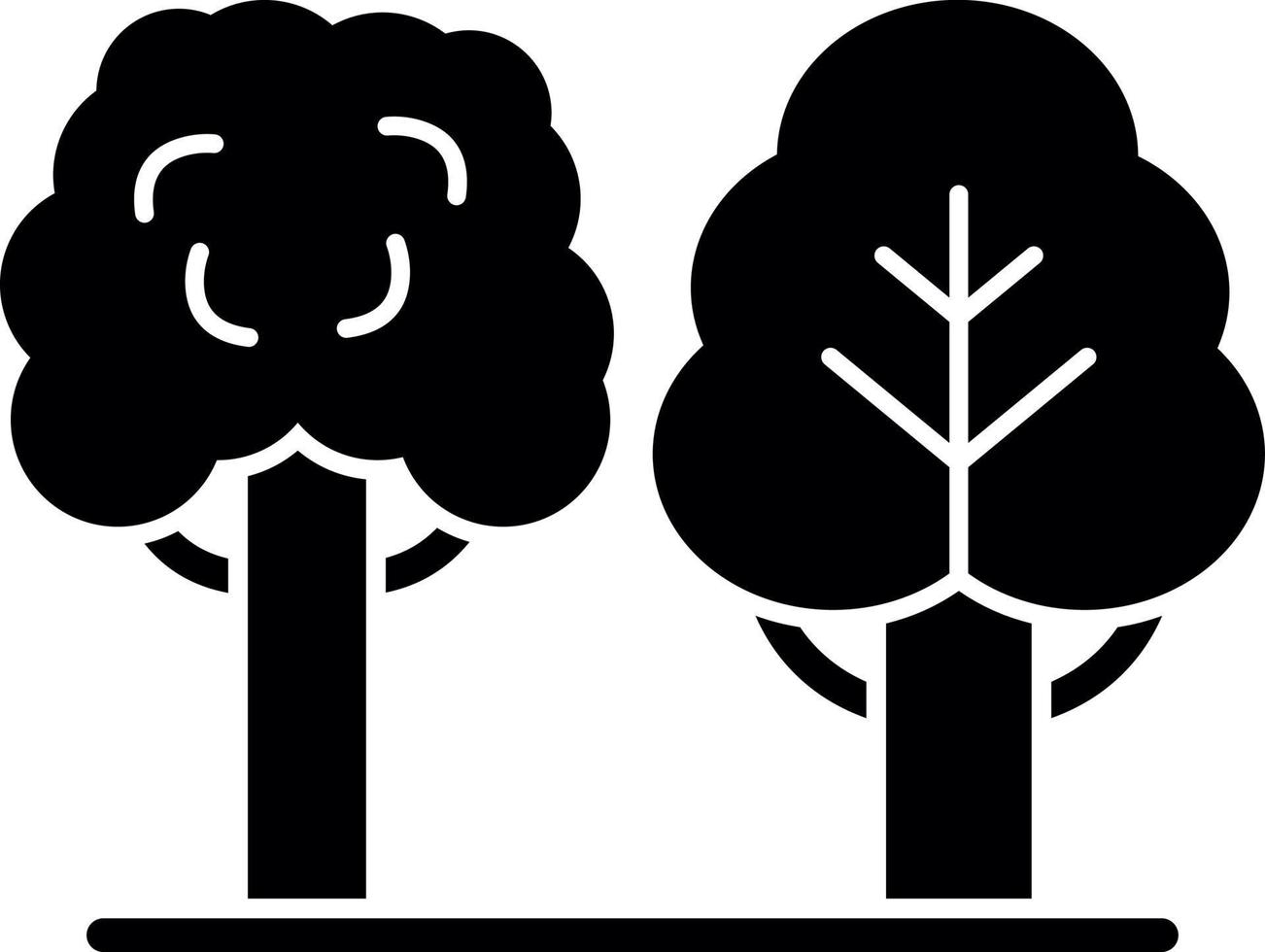 Trees Vector Icon Design