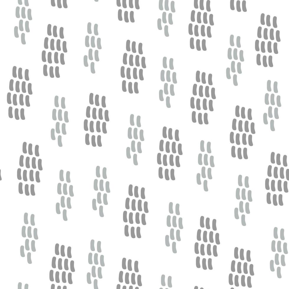 Simple abstract elements grey shapeless circular forms, cute hand drawn seamless pattern, repeat geometric ornament for textile, gift paper, home decor vector