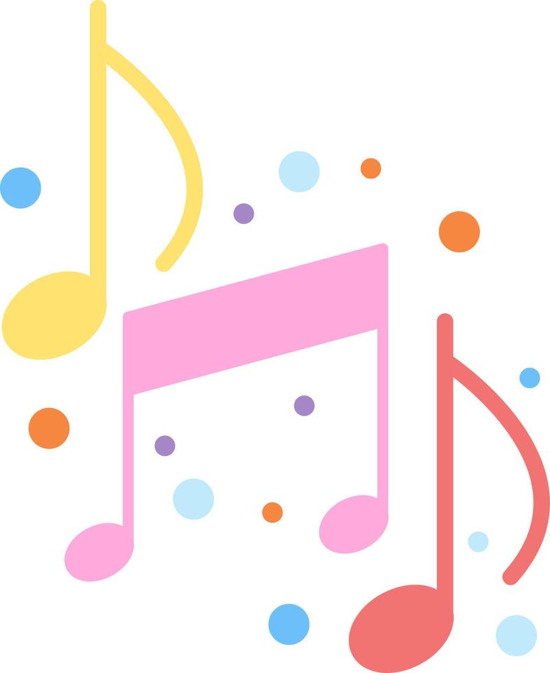 diseño de icono de vector de notas musicales