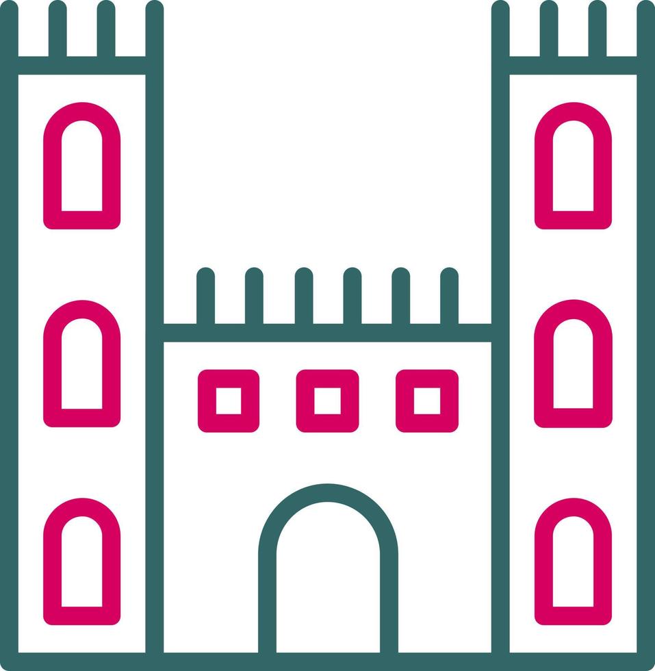 icono de vector de castillo