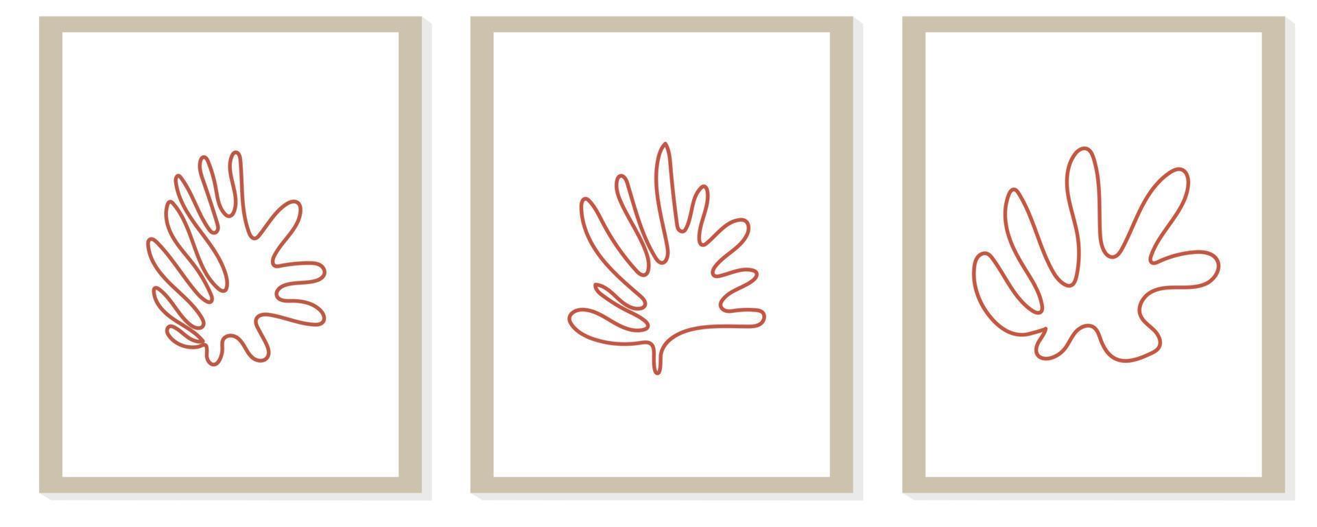 Trendy modern abstract matisse composition with geometric organic shape vector illustration
