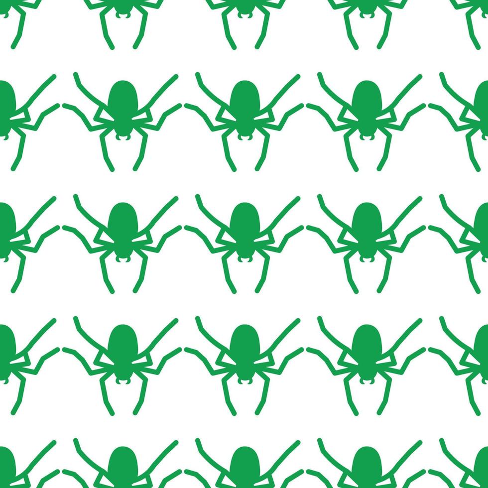 Spider vector seamless pattern on a white background. Insect pattern print on textiles, paper, wrapping paper theme