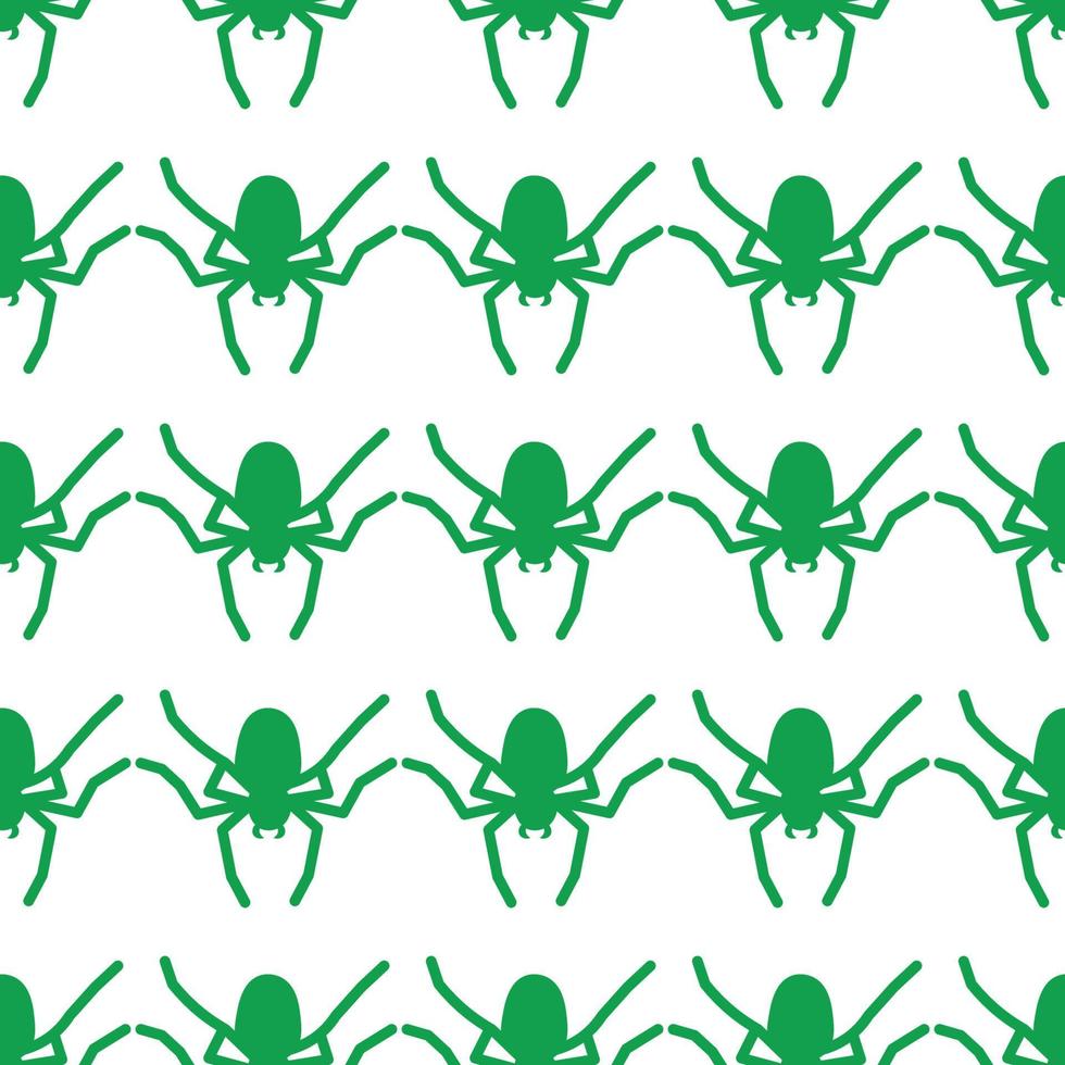 patrón transparente de vector de araña sobre un fondo blanco. estampado de insectos en textiles, papel, tema de papel de envolver