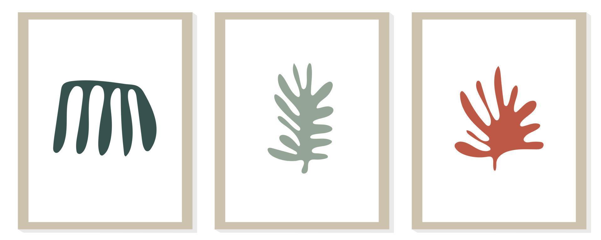 Trendy modern abstract matisse composition with geometric organic shape vector illustration
