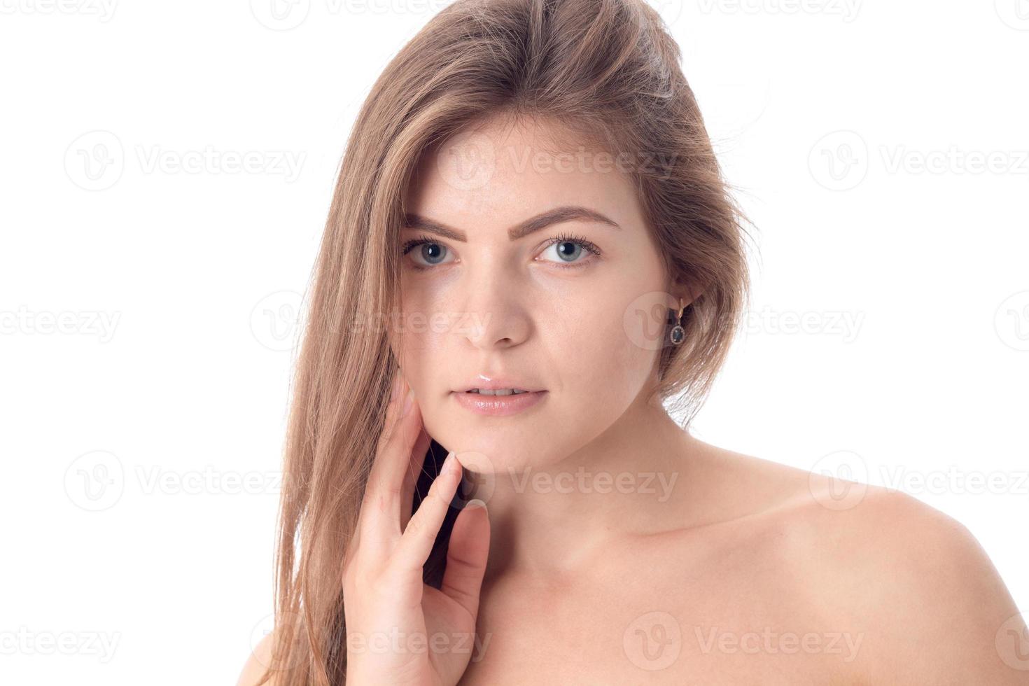  Portrait of a beautiful girl without makeup close-up 16512780 Stock ...