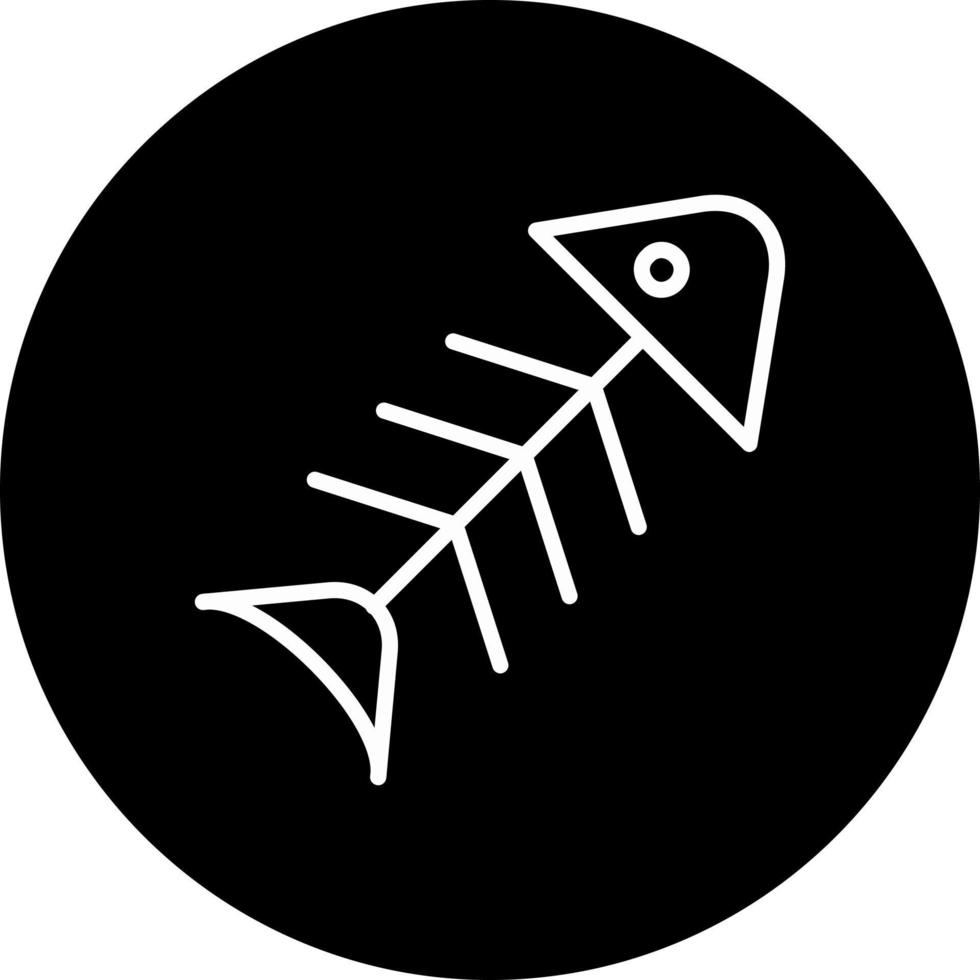 icono de vector de pescado podrido