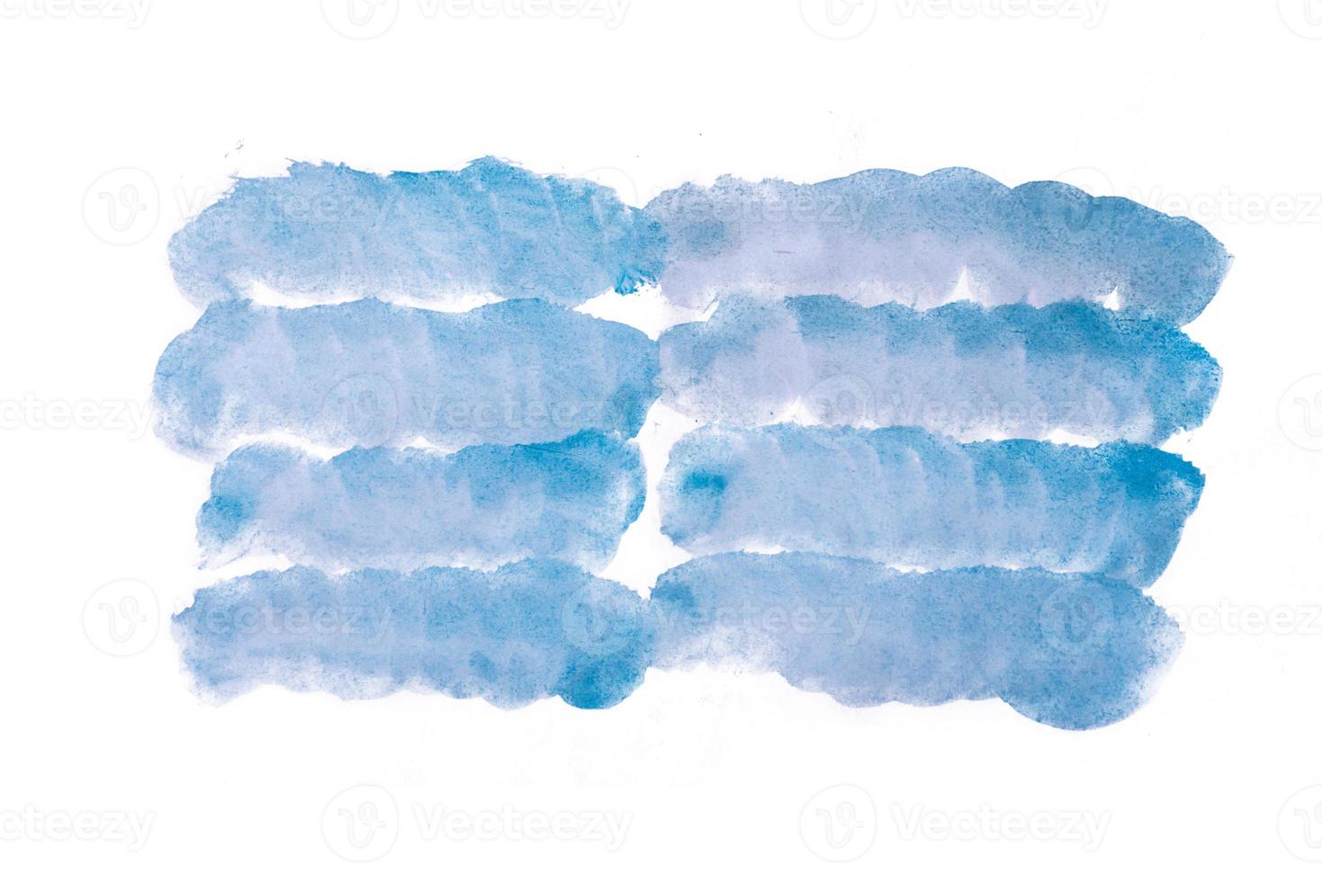 blue watercolor abstract handmade blot photo