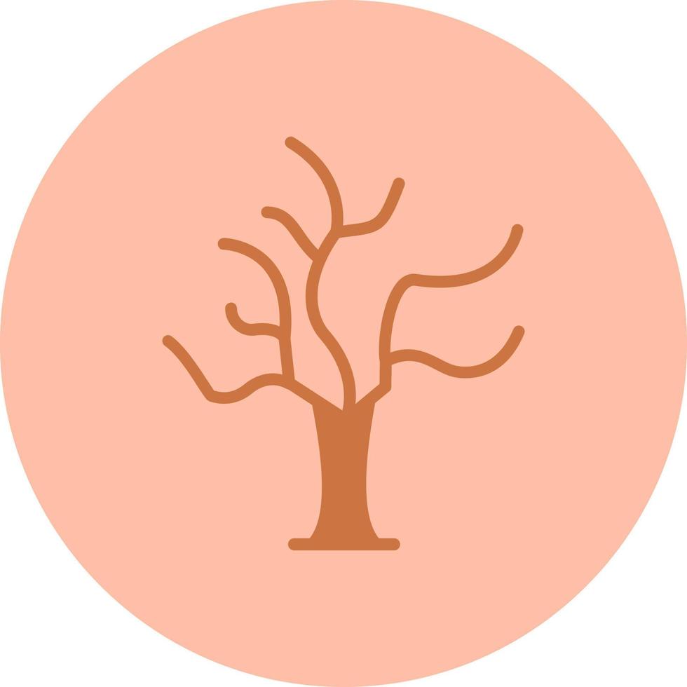 icono de vector de árbol seco