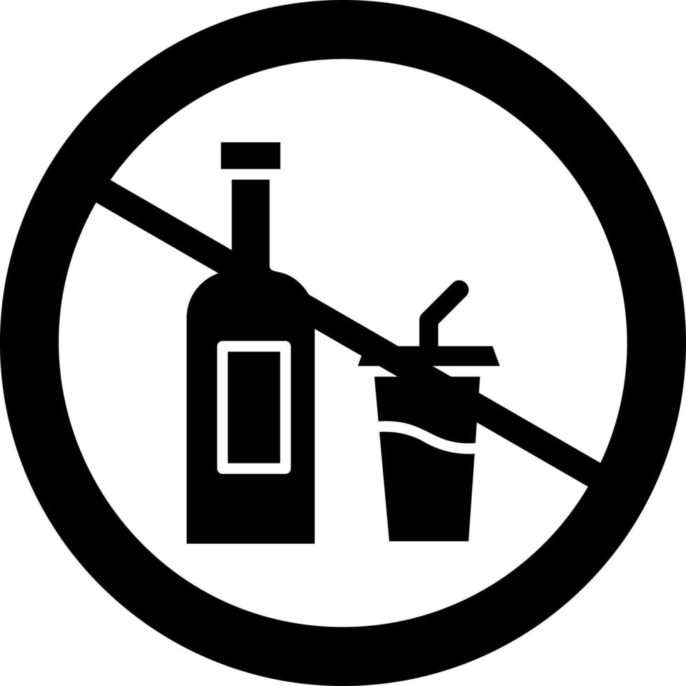 No Drink Vector Icon Design