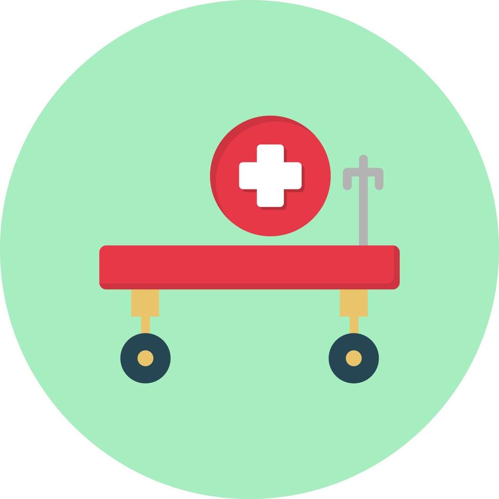 Hospital Bed Vector Icon Design