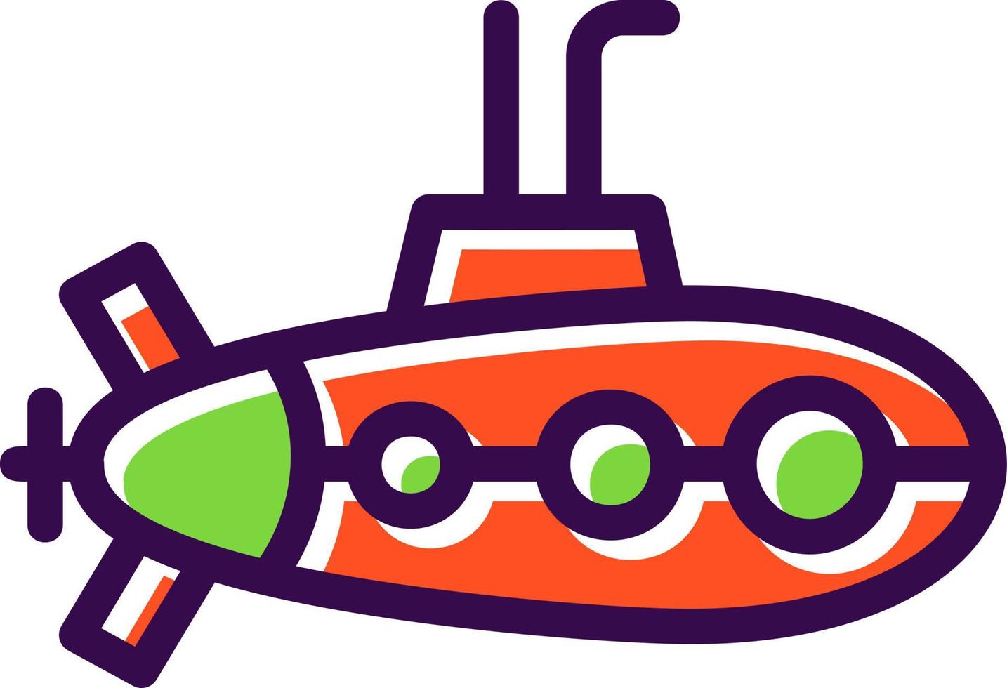 Submarine Vector Icon Design