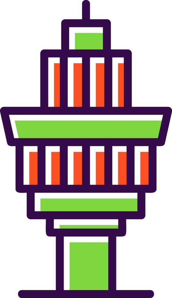 Control Tower Vector Icon Design