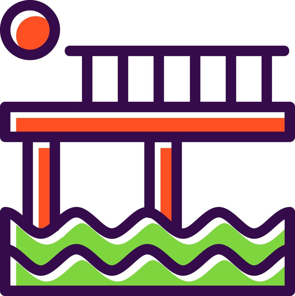 diseño de icono de vector de muelle