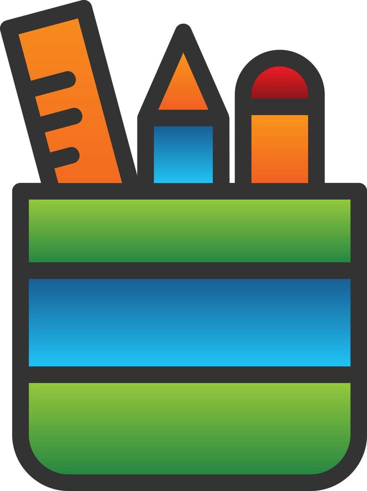 Pencil Case Vector Icon Design