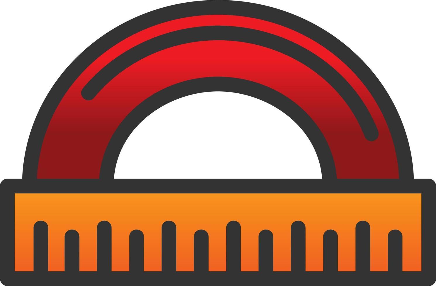 Protractor Vector Icon Design