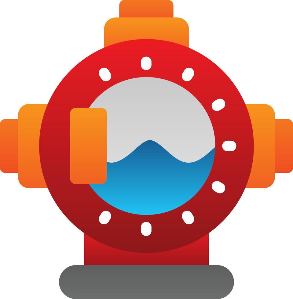 Diving Helmet Vector Icon Design