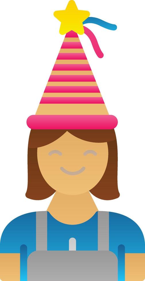 Birthday Girl Vector Icon Design