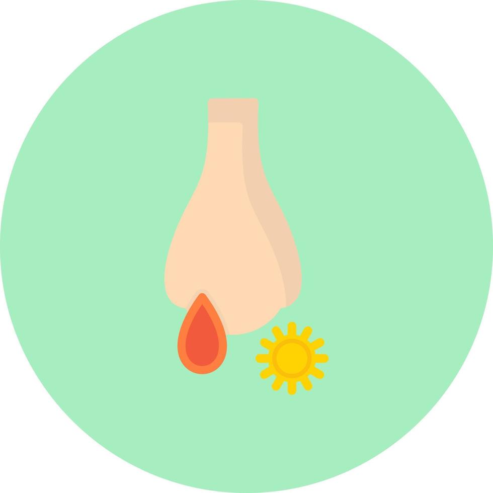 Nose Bleeding Vector Icon Design