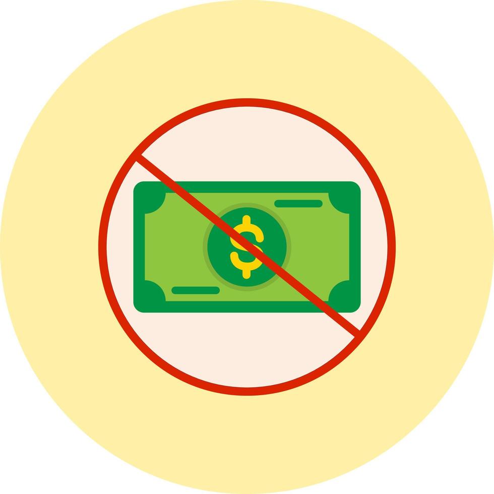 No Money Vector  Icon
