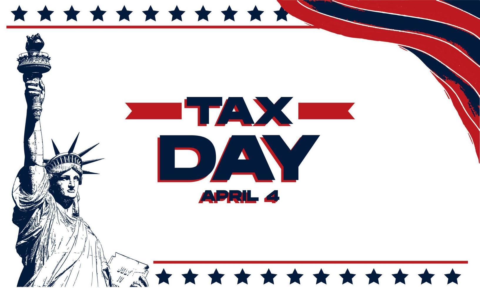 tax day usa theme for poster, banner, social media 16515761 Vector Art