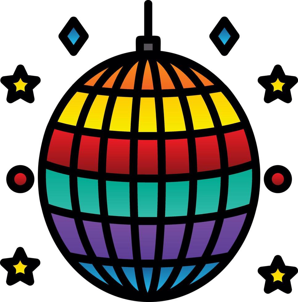 Disco Ball Vector Icon Design