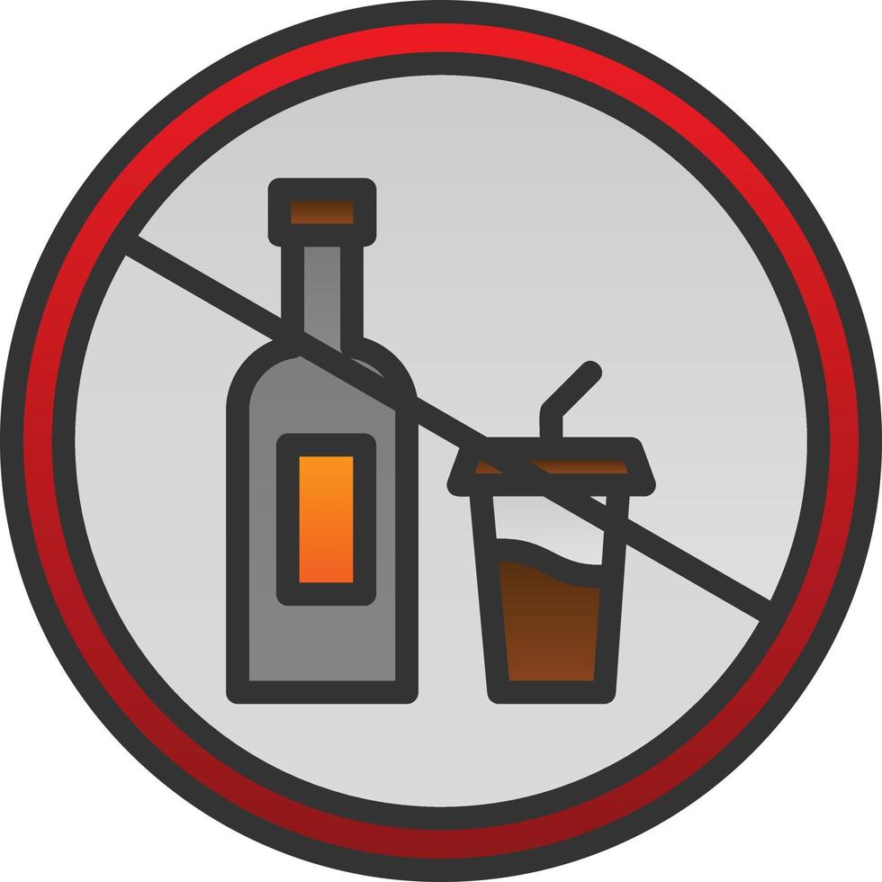 No Drink Vector Icon Design