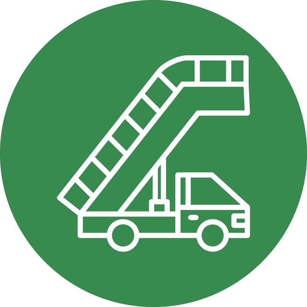 Airplane Stairs Vector Icon Design